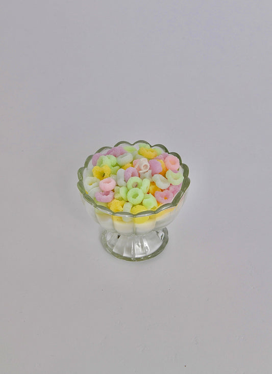 Hoops cereal candle