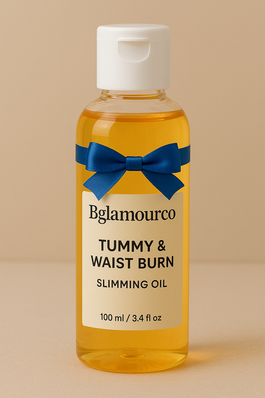 Flat tummy & waist trimming oil ( Tight look! Firm, burn excess fat, cellulites) sculpt smooth define