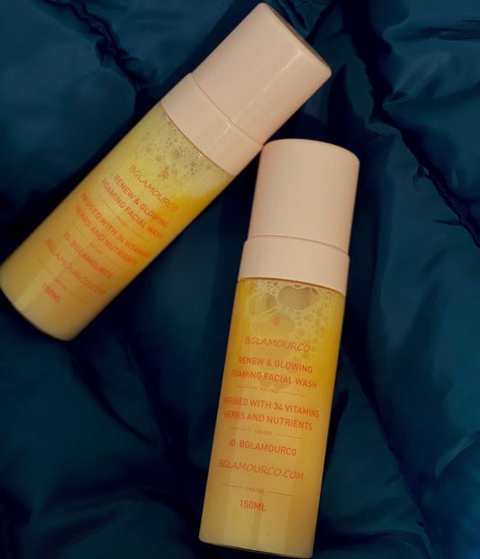 Renew & Glow foaming facial wash