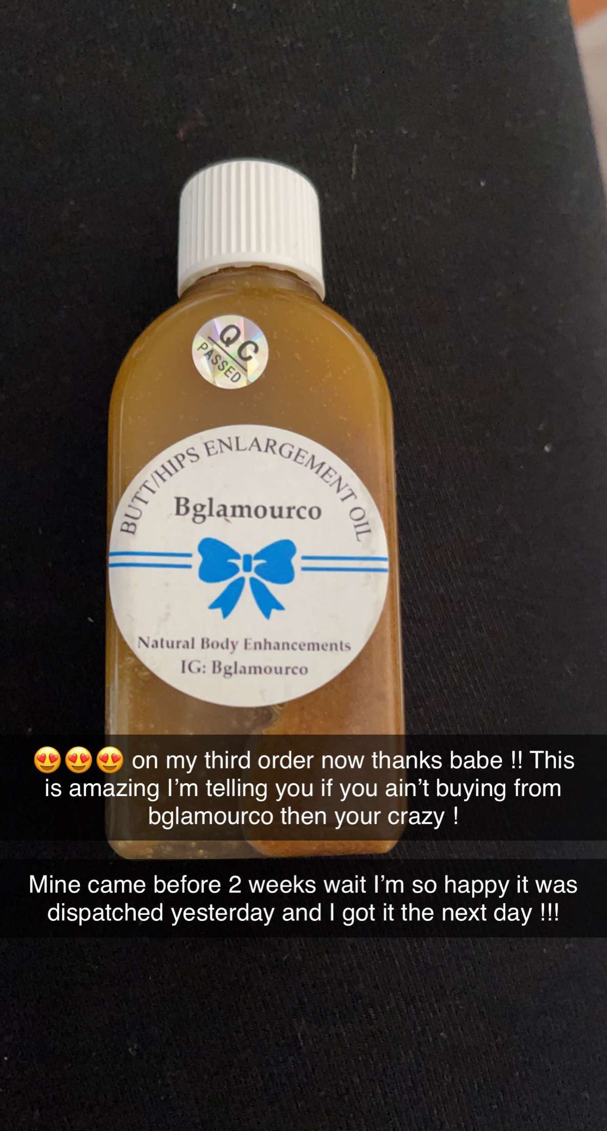 Bglamourco Butt & Hips enlargement oil (for a bigger butt and hips, natural bbl look)