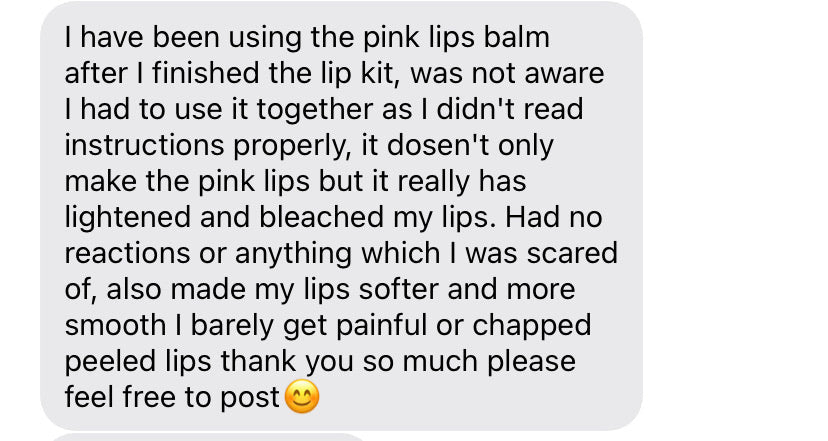 Improved Lighten’ n plump pink lips kit, heals and lighten contains Asphodelaceae 100% natural and for smokers